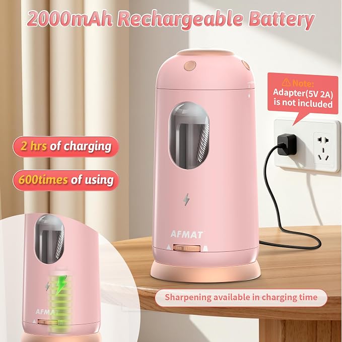 AFMAT Electric Pencil Sharpener, Auto in & Out, Fully Automatic Pencil Sharpener - Image 5