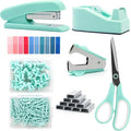 Mint Green Desk Accessories, Teal Office Supplies, Stapler and Tape Dispenser by sportsvoutdoors