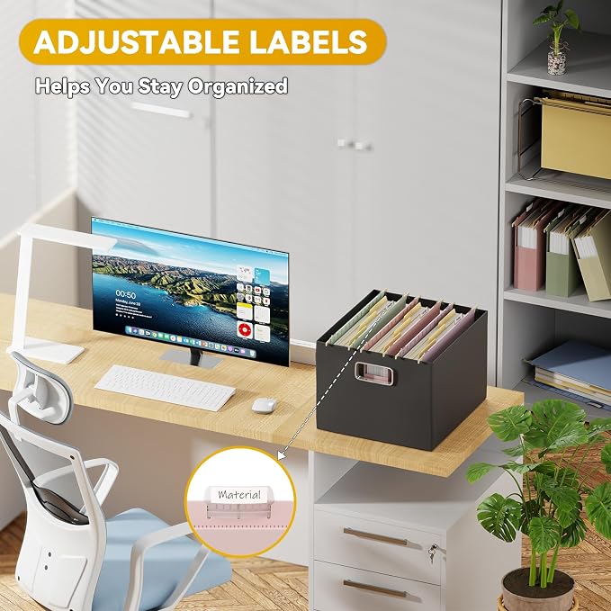 Legal Size Hanging File Folders Extra Capacity, 12 Pack Plastic 2" Expandable - Image 5