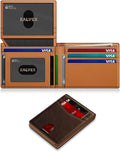 Wallet for Men Slim RFID Blocking Leather Credit Card Holder Wallet for 14 Cards by ZALVEX