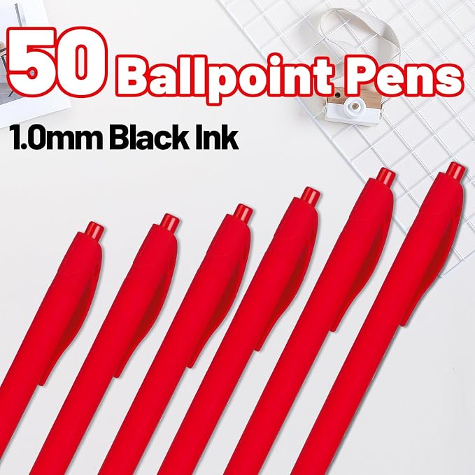 BallPoint Pens, 50 Pack, Bulk Pens, Click Pens - Image 2