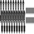Shuttle Art Black Gel Pens, 48 Pack Retractable Medium Point Rollerball Gel Ink by ShuttleArt