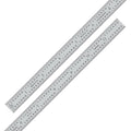 PEC Tools Steel Rule, 12 Inch, 4R Satin Chrome Finish, Made in USA by PECTools