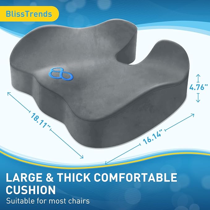 BlissTrends Seat Cushion, Thick Memory Foam Cushions - Image 2