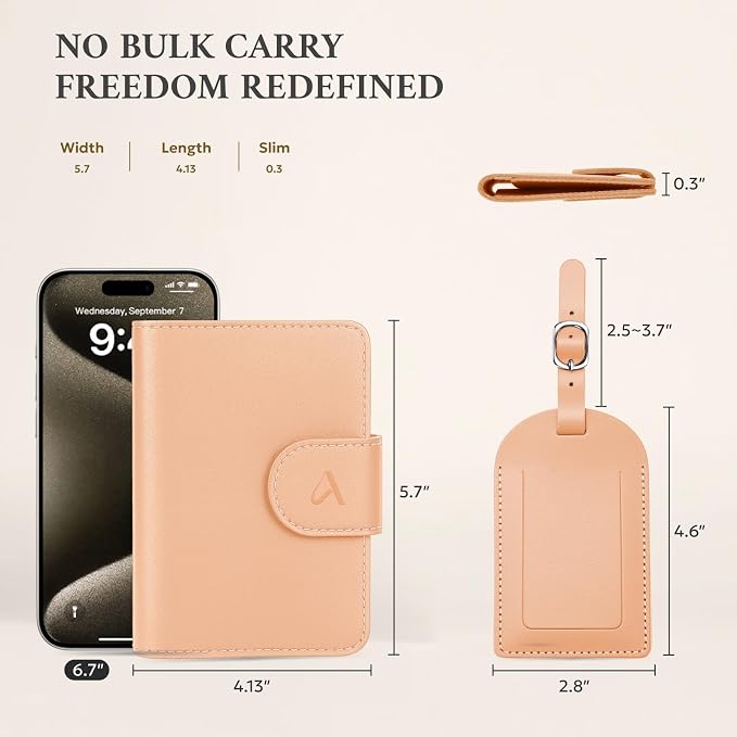 ALLIVE Rfid Passport Holder for Travel Women, Rfid Passport Cover Wallet - Image 4