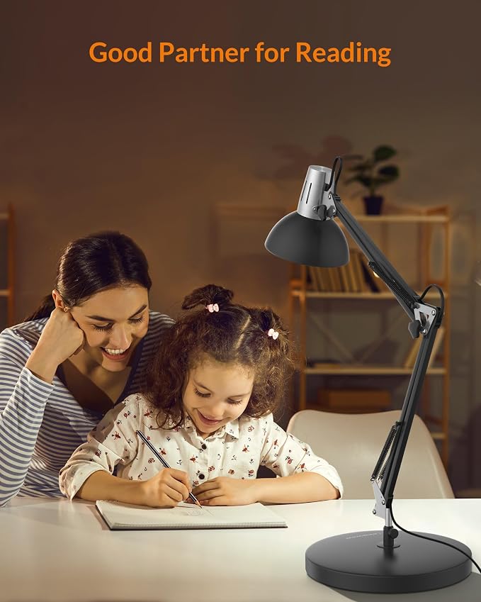 LEPOWER Metal Desk Lamp, Adjustable Goose Neck Architect Table Lamp - Image 6