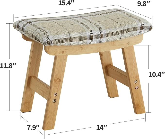 Foot Stool Ottoman Foot Rest Under Desk, Small Stool - Image 2