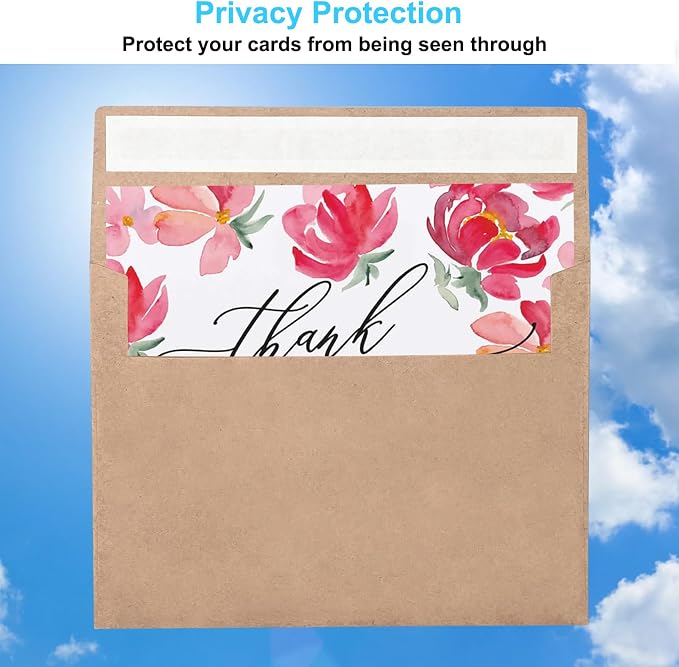100 Pack 4x6 Envelopes for Invitations, 6.5x4.75" Brown Kraft Envelope - Image 5