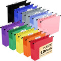 Navona 10 Pack Plastic Hanging File Folders, Letter Size | Heavy Duty 2" by Welcometobuy%EF%BC%81
