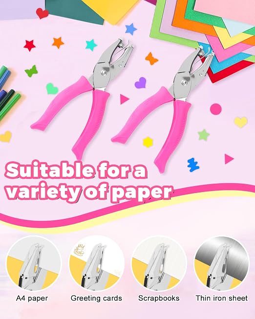 UCEC 6PCS Single Hole Punch Set – 1/4" Heart, Flower & 3/16" Butterfly & 5/16" - Image 5