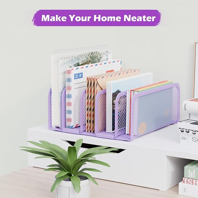 Mail Organizer Countertop, Metal File Holder - Image 6