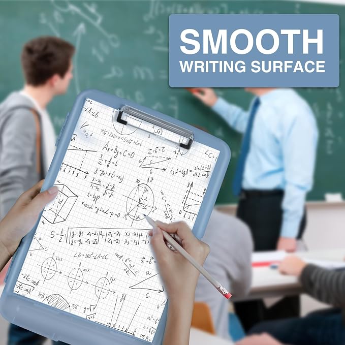 Sooez Clipboard with Storage, Clip Board 8.5 x 11 with Pen Holder, Plastic - Image 6