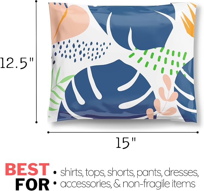 12.5x15 Poly Mailers Pack of 50 Reusable Shipping Supplies Envelopes Mailing - Image 6