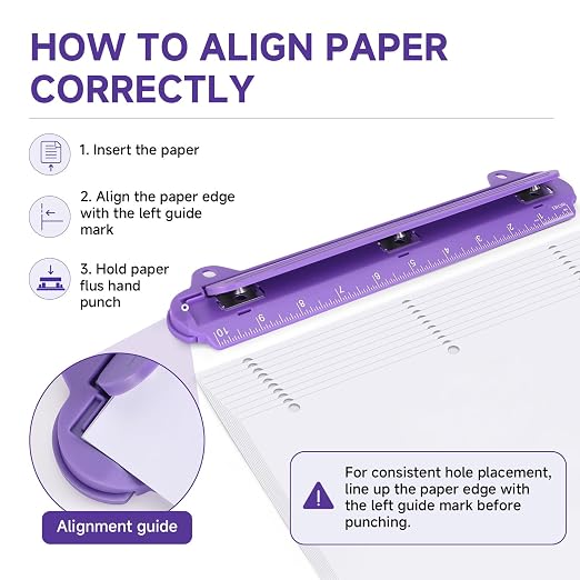 3 Hole Punch Portable Binder Punch - Image 5
