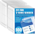 100 Pack Sheet Protectors for 3 Ring Binder by TONOS