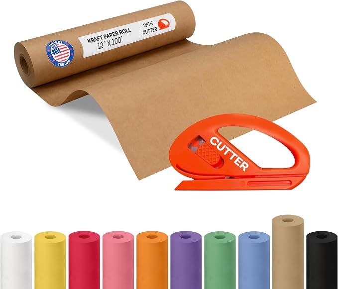 Brown Kraft Paper Roll 12" x 1200" by IDLPackaging