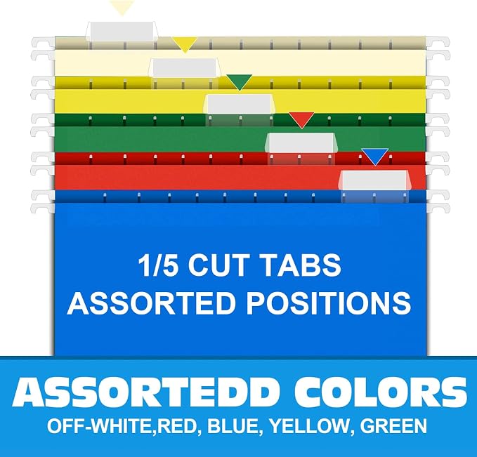 HERKKA Hanging File Folders, 30 Pack Letter Size Reinforced Hanging Folders - Image 5