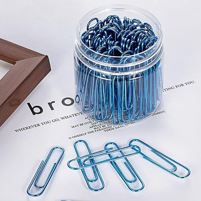 Vinaco Blue Jumbo Paper Clips, 100 Pack, 2 Inch, Durable & Rust Resistant - Image 6
