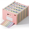 ThinkTex 26-Pocket Accordion File Organizer, Upright Open Top, Monthly Tabs by ThinkTex