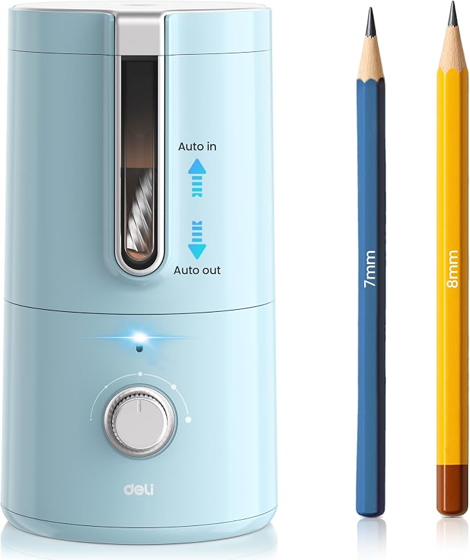 deli Electric Pencil Sharpener, Fully Automatic Pencil Sharpener by delioffice