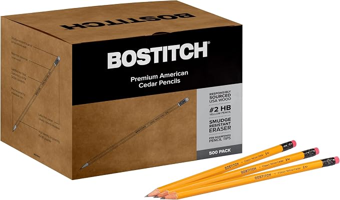 Bostitch Office Premium #2 Pencils, American Cedar Wood, Pre-Sharpened by BostitchOfficeProducts