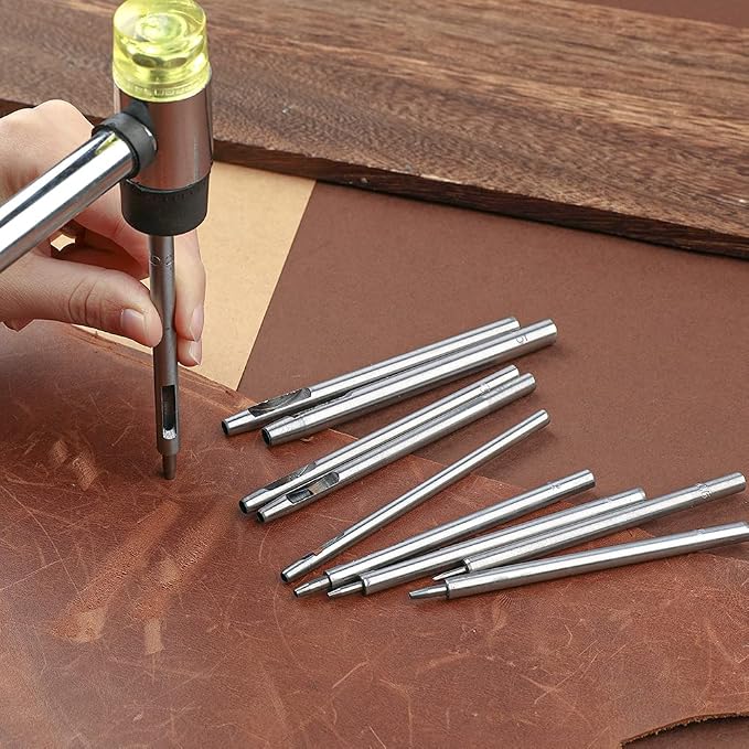 10 Pcs Leather Hole Punch Cutter 0.5mm-3.5mm Hollow Punch Set - Image 5