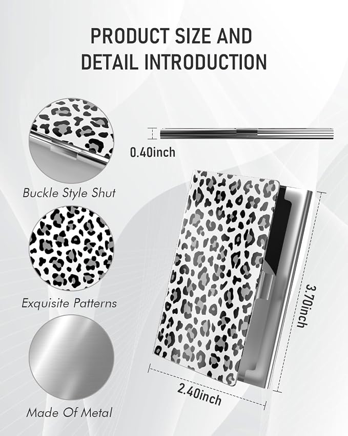 Business Card Metal Slim Organizer, Professional Stainless Steel Square Pocket - Image 3