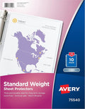 Avery Clear Standard Weight Sheet Protectors, Top Load, 10 Document Protectors by Avery