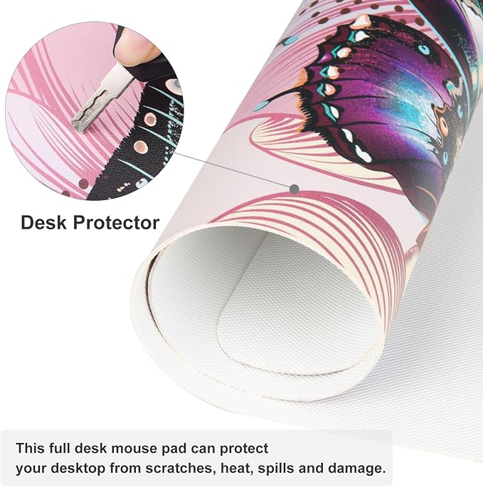 QiyI Large Mouse Pad, PU Leather Desk Blotter Protector, Waterproof Computer - Image 5