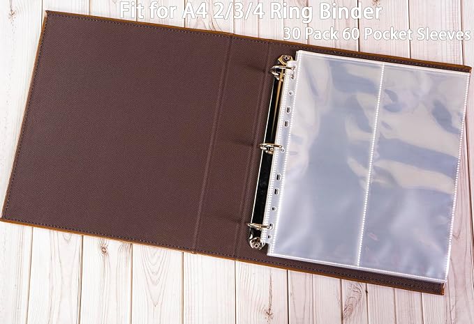 30 Pack 60 Pockets 4.5x11” Folded Map Sleeves, Ultra-Clear Brochure Organizer - Image 3