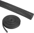 25ft PET Expandable Wire Loom 1 Inch, PET Braided Wire Sleeving Cable by Rebower