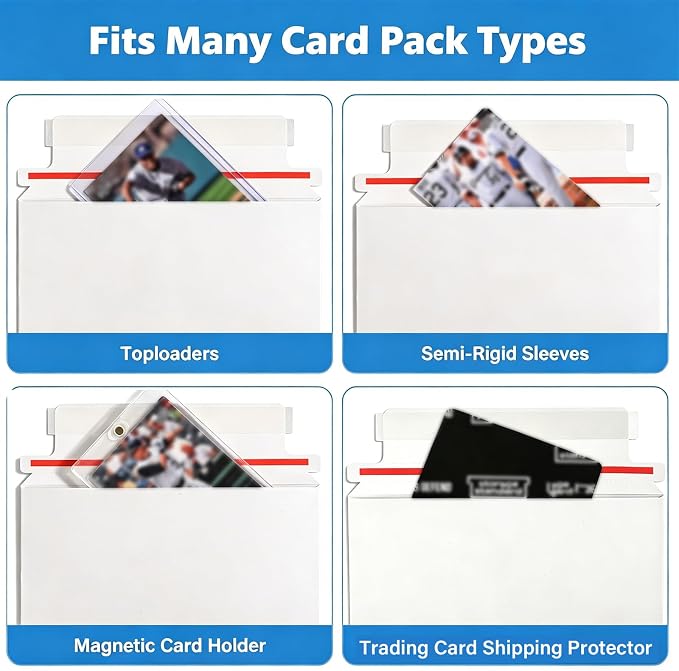 110 Pack Trading Card Mailing Envelopes, Toploaders and Card Protectors - Image 5