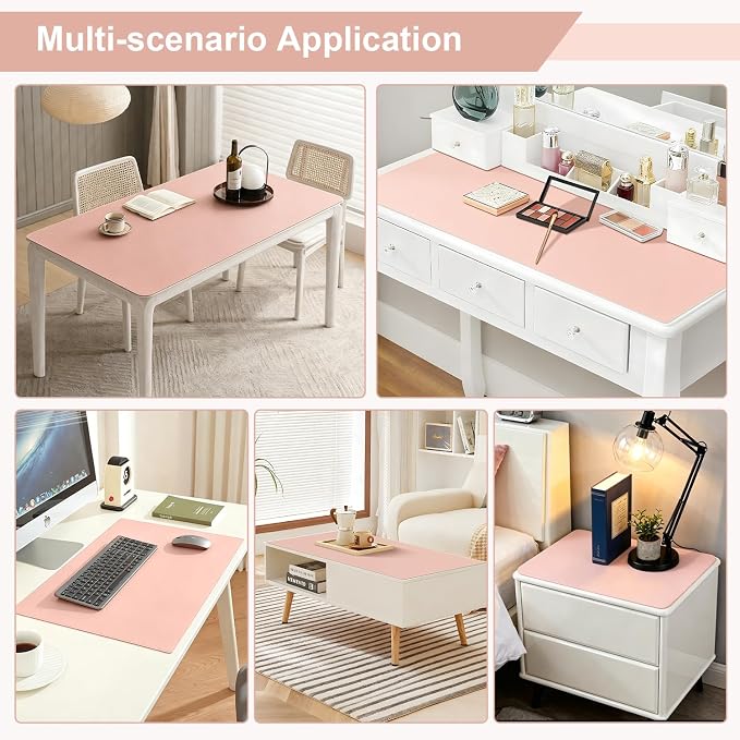 OstepDecor Pink Table Cover Protector 16 x 36 Inch, 1.5mm Thick Plastic Table - Image 3