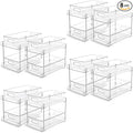 Vtopmart 8 Pack Bathroom Organizer, 2 Tier Clear Under Sink Organizers Vanity by Vtopmart