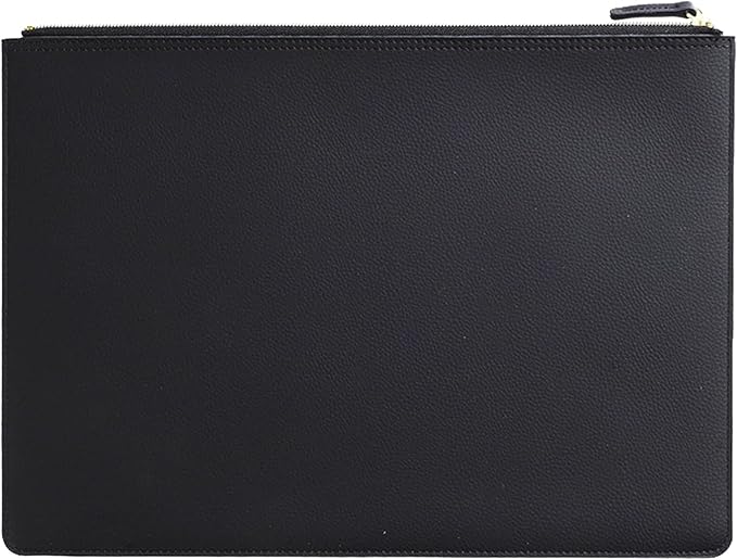 PU Leather A4 File Folder Zipper Document Holder Envelope Folder Case by yufocusqc
