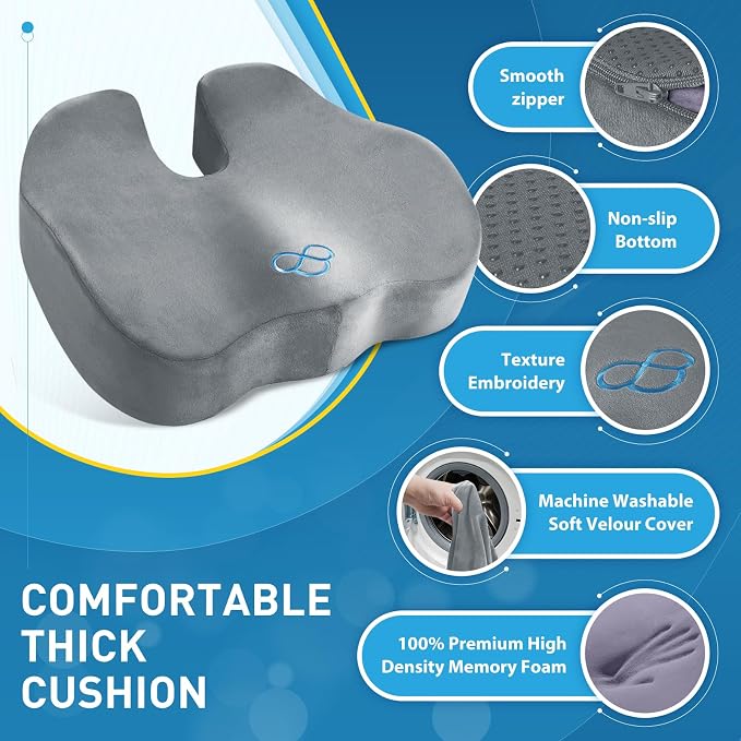 BlissTrends Seat Cushion, Thick Memory Foam Cushions - Image 4