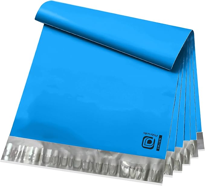 POLYSELLS 100 pcs 9x12 Inches Blue Poly Mailers Shipping Envelopes, Strong by POLYSELLS