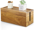 Bivvclaz Cable Management Box Medium, Acacia Wooden Cord Organizer Box by Bivvclaz