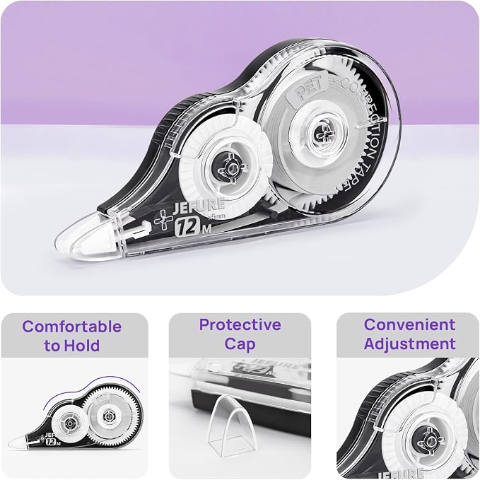12 Pcs Correction Tape, 39.37 Ft White Wrong Out Tear-Resistant Bulk, Instant - Image 3