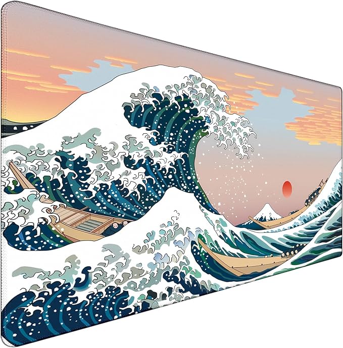 Japanese Large Mouse Pad, Desk Mat Office Desk Pad, Extended Large Mouse Mat by CustomerFirstServiceFirst