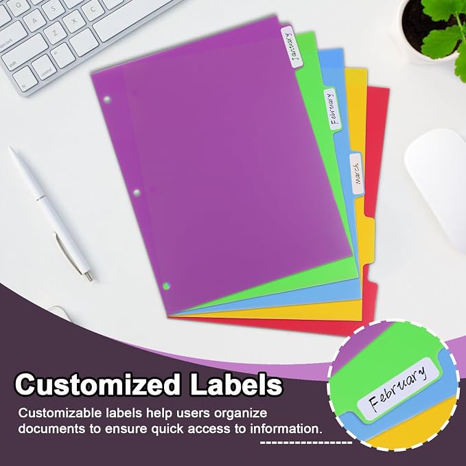3 Sets Colorful Binder Dividers - Image 3