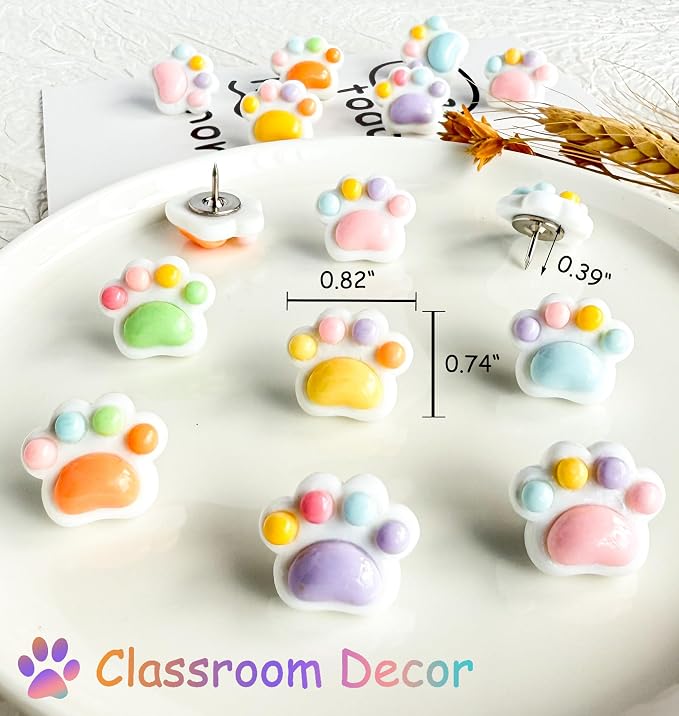 30 Pcs Cute Push Pins, Decorative Thumb Tacks, Animal Push Pins - Image 3