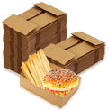Nexboraque 100 Pack Disposable Paper Trays, Rectangular Kraft Food Containers by Nexboraque
