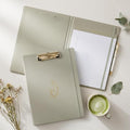 Aesthetic Clipboard Folio with Refillable Lined Notepad & Interior Pocket – by ZICOTO