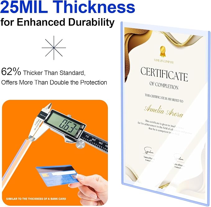 8.5x11 Heavy Duty Document Toploader Sleeves - Image 3