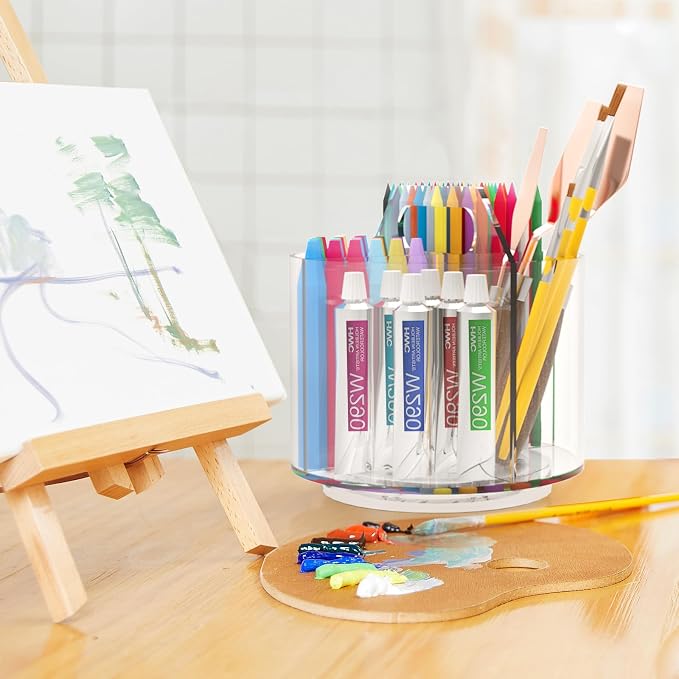 2 Pack Pen Pencil Holder for Kids, Rotating Pen Holder for Desk Organizer - Image 6