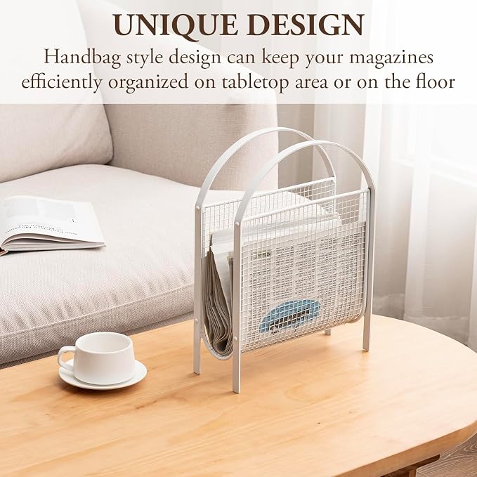 MyGift Magazine Rack, Floor Freestanding Magazine Holder - Image 2