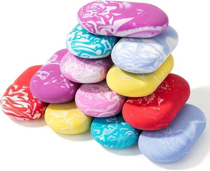 Mr. Pen- Marble Pencil Erasers, 12 Pack, Art Sketching, Clean Smudge-Free by MrPen