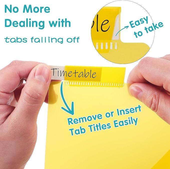 Plastic Binder Dividers with One Front Pocket and Tab Binder Divider - Image 4
