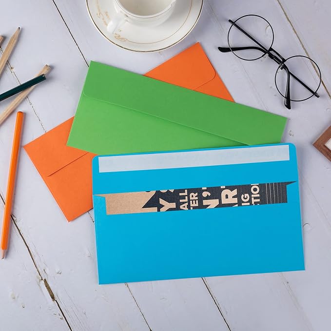 200 Pack Colorful #10 Business Envelopes Self Seal Letter Envelope | Standard - Image 5